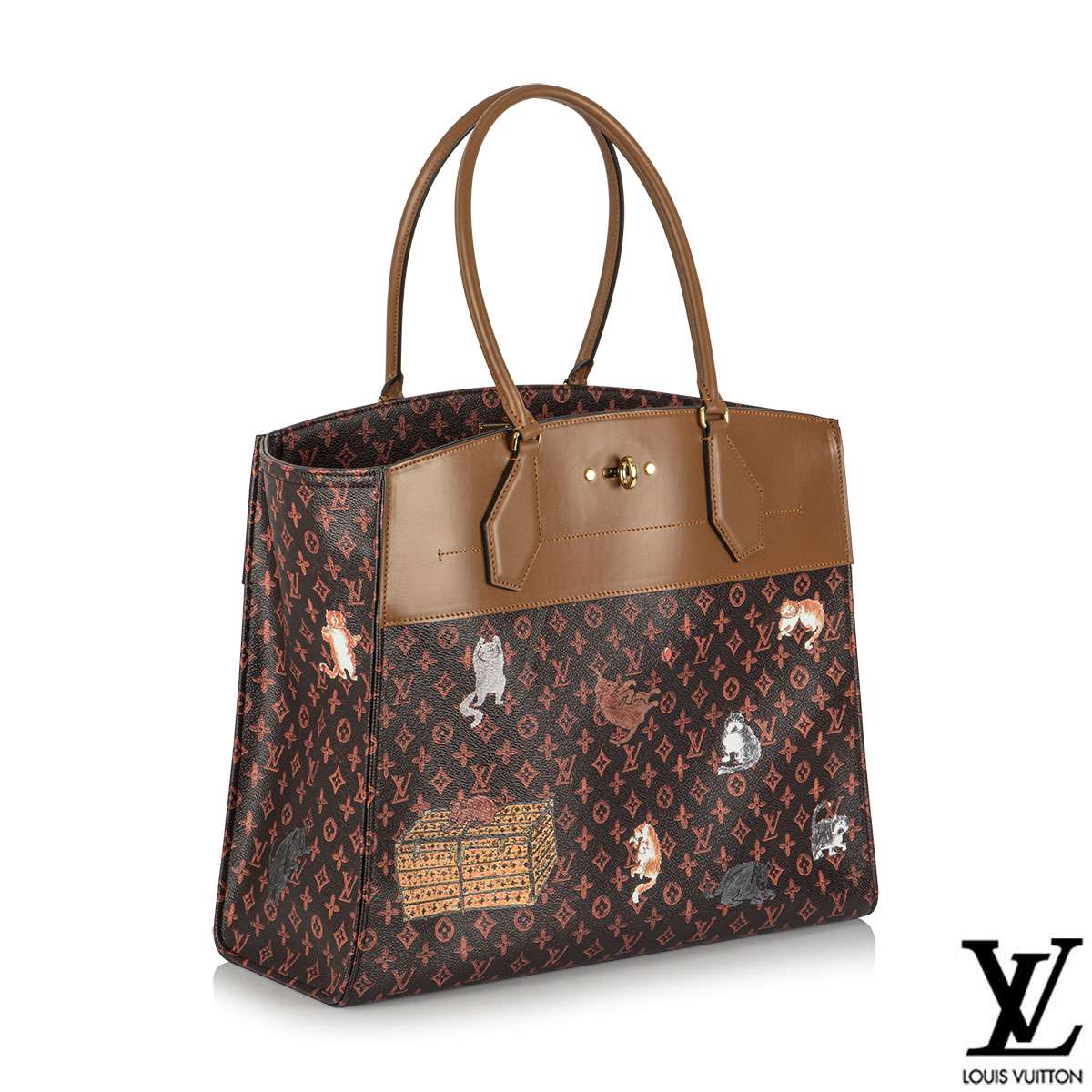 ❌SOLD❌LOUIS VUITTON Catogram City Steamer Cabas XXL bag - Reetzy